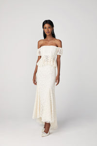 brock collection over the moon alexandra guipure lace skirt