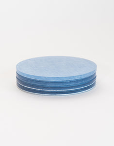 Campbell Blue Chambray Coaster Set