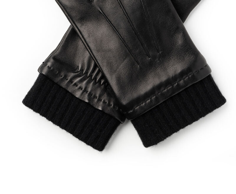 Cashmere Lined Glove in Leather