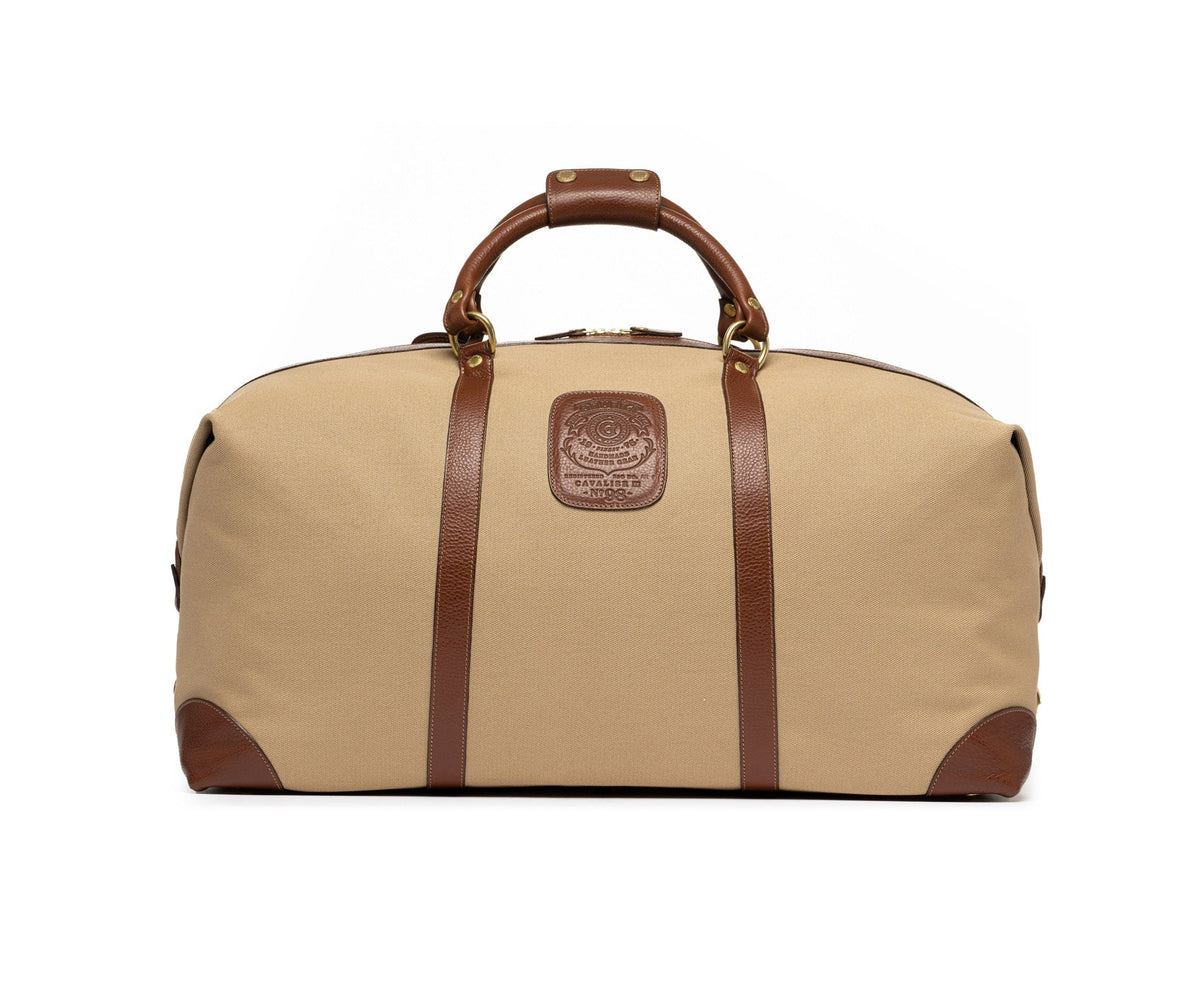 Cavalier III No. 98 Duffel Bag in Twill and Vintage Leather