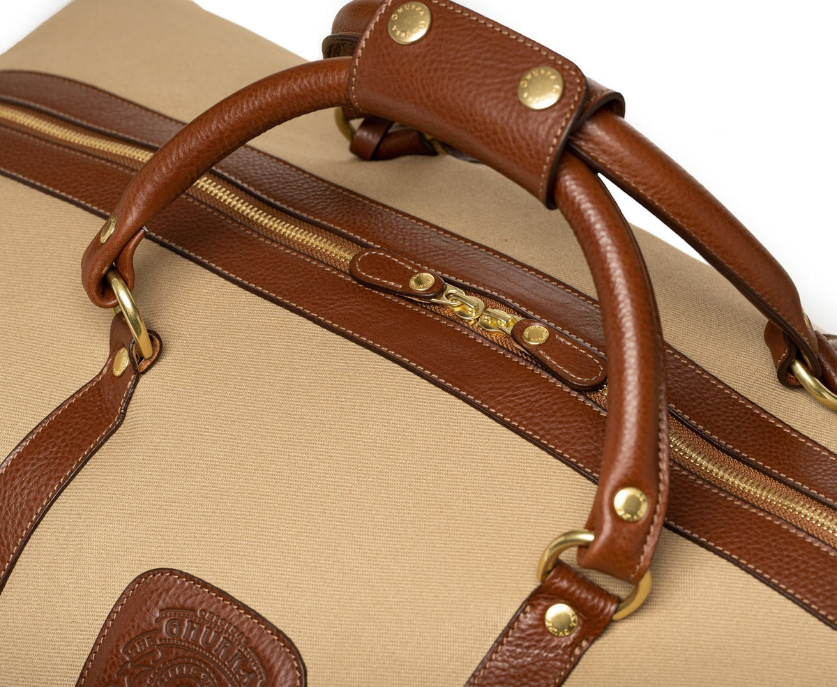 Cavalier III No. 98 Duffel Bag in Twill and Vintage Leather
