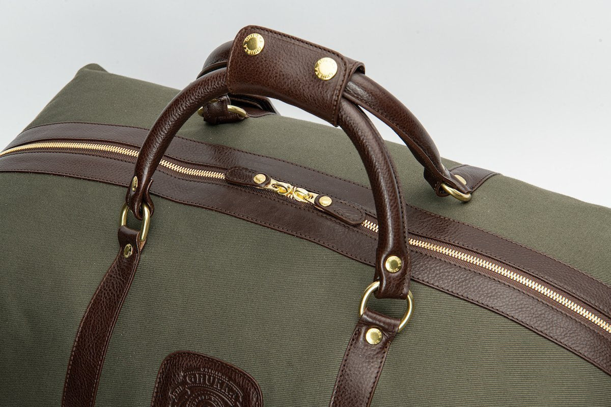 Cavalier III No. 98 Duffel Bag in Twill and Vintage Leather