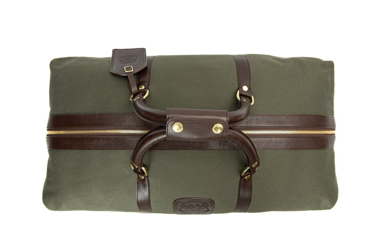 Cavalier III No. 98 Duffel Bag in Twill and Vintage Leather