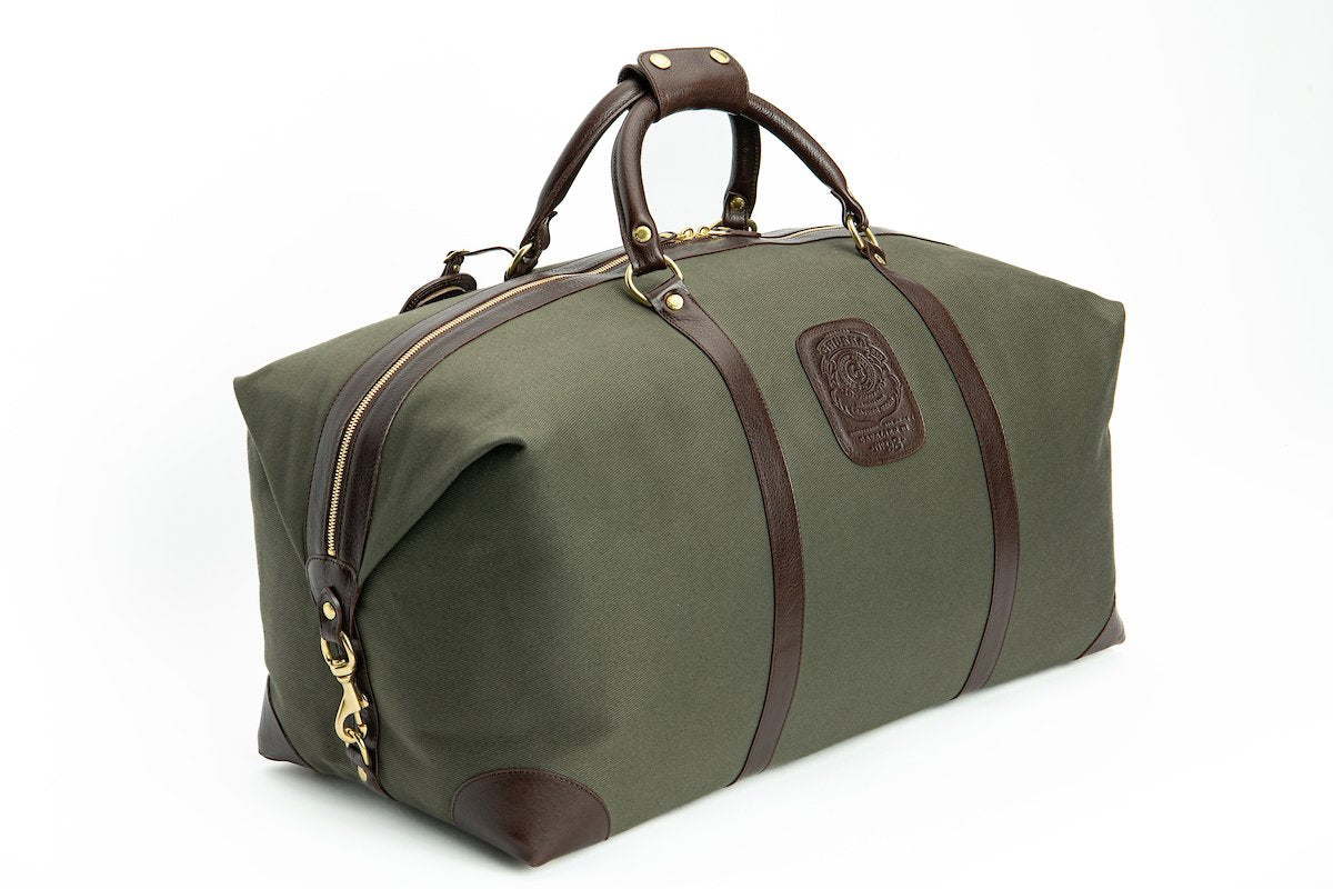 Cavalier III No. 98 Duffel Bag in Twill and Vintage Leather