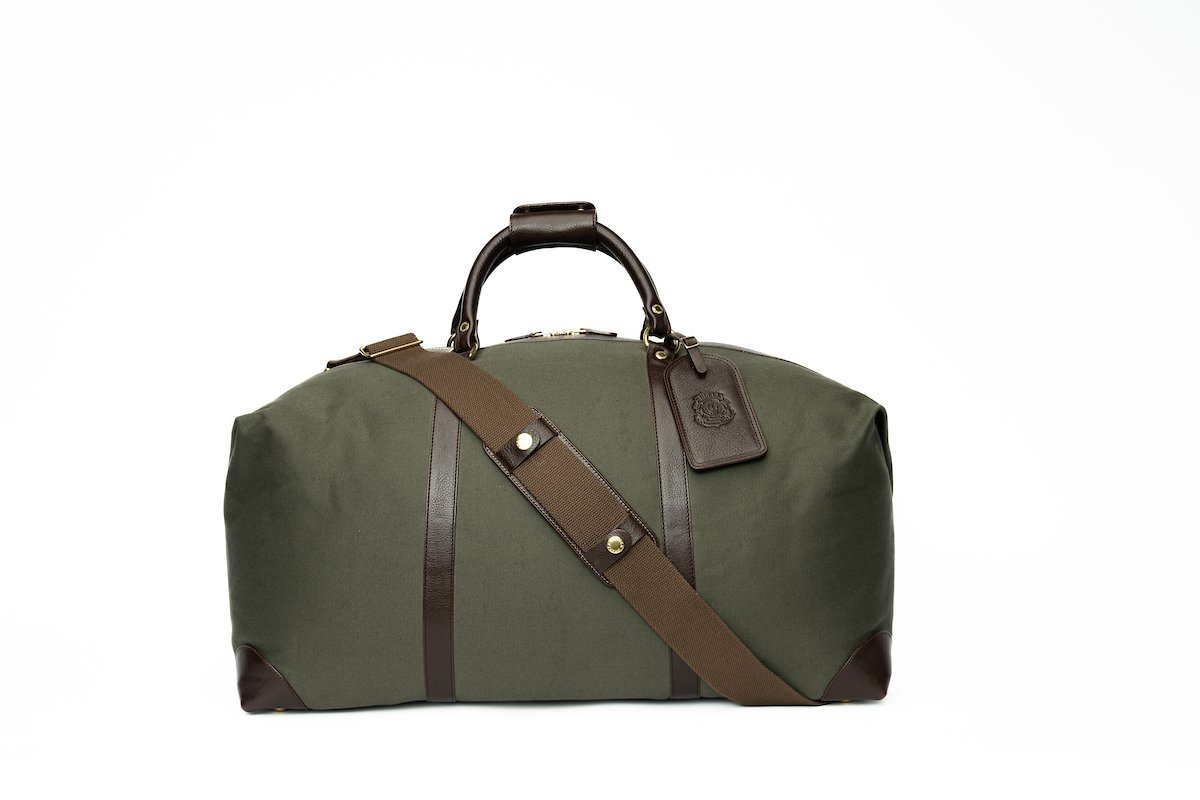 Cavalier III No. 98 Duffel Bag in Twill and Vintage Leather