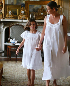 Courtney White Cotton Nightgown