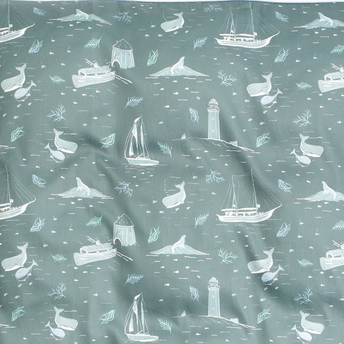Never Stop Exploring Baby Duvet in Sea