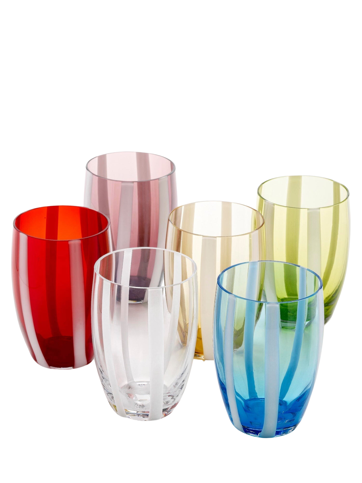 Gessato tumbler, Assorted Set of 6