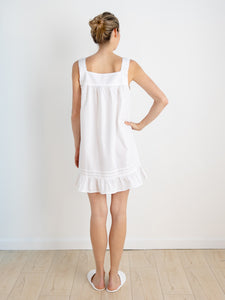 Jennifer White Cotton Nightgown