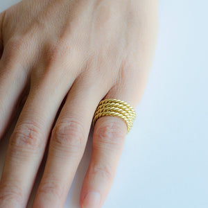 Gold Hand-Twisted Band Ring