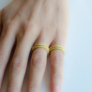 Gold Hand-Twisted Band Ring