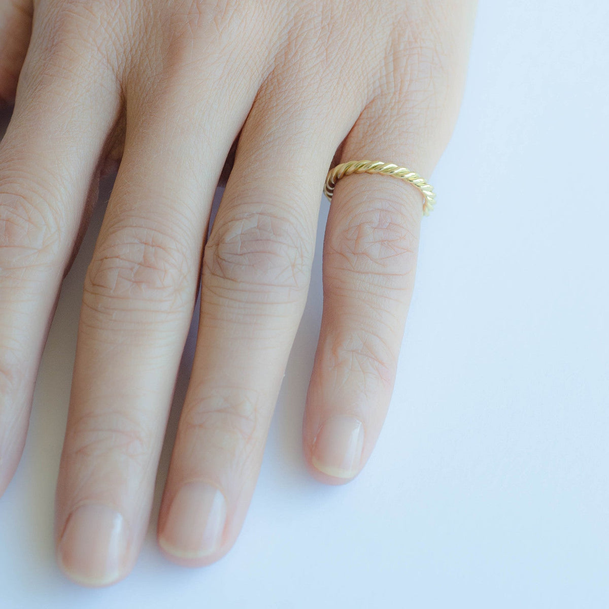 Gold Hand-Twisted Band Ring