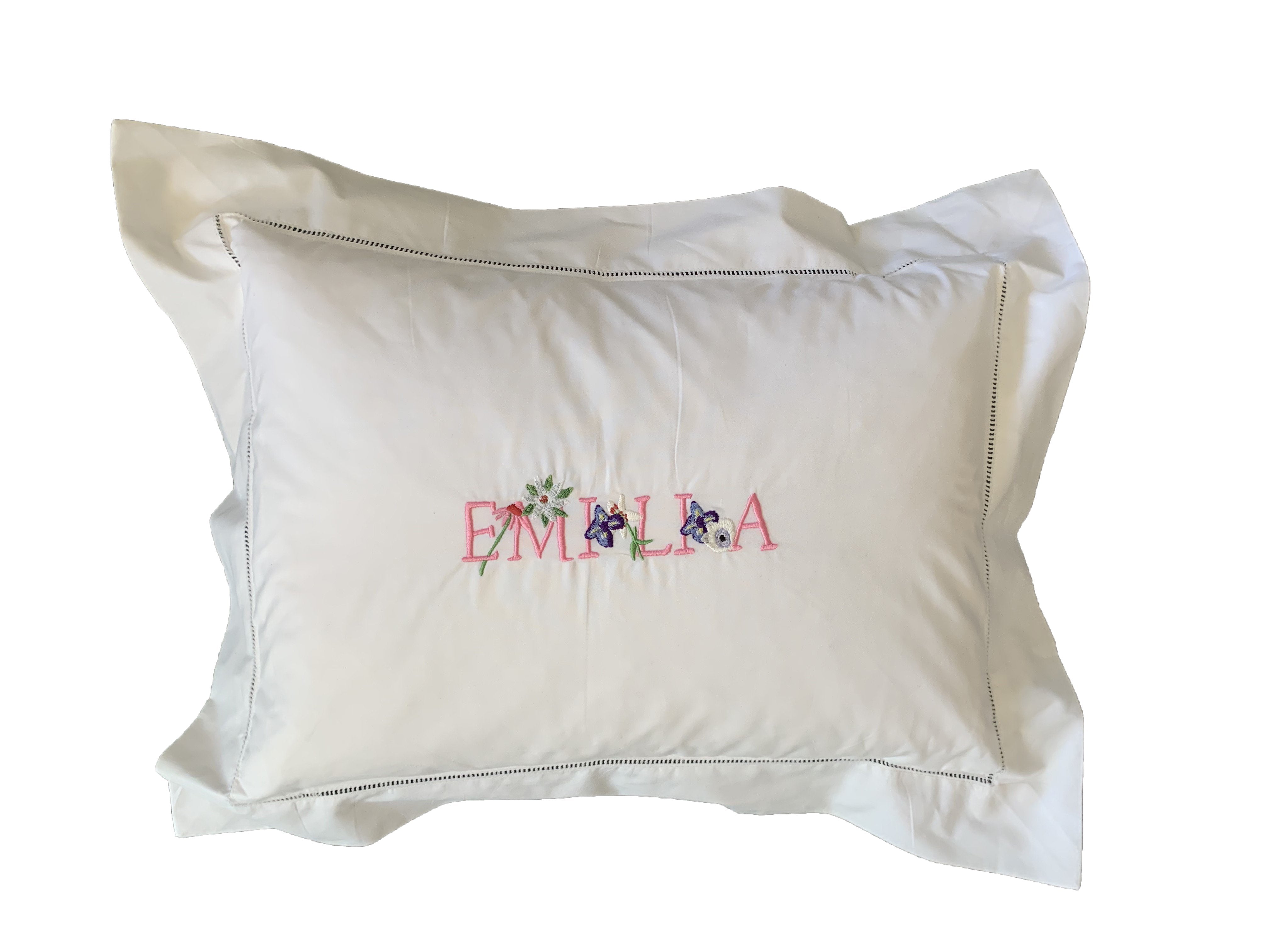 Custom Floral Alphabet Sham