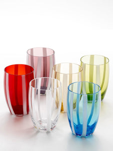 Gessato tumbler, Assorted Set of 6