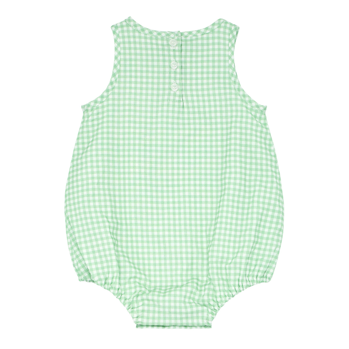 Baby Boy's Palm Gingham Bubble Romper