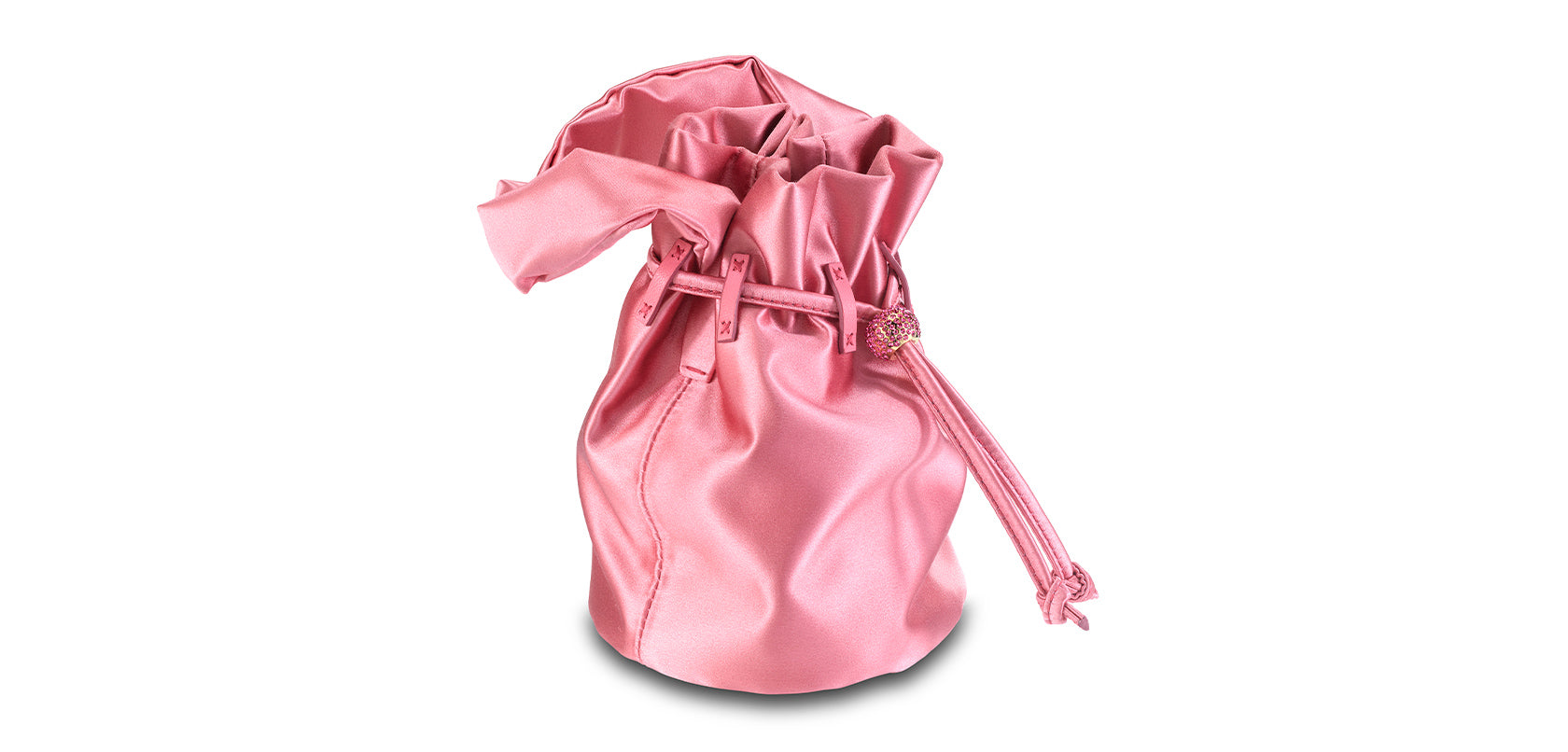 Grace Pouch Petite in Splendido Pink Satin