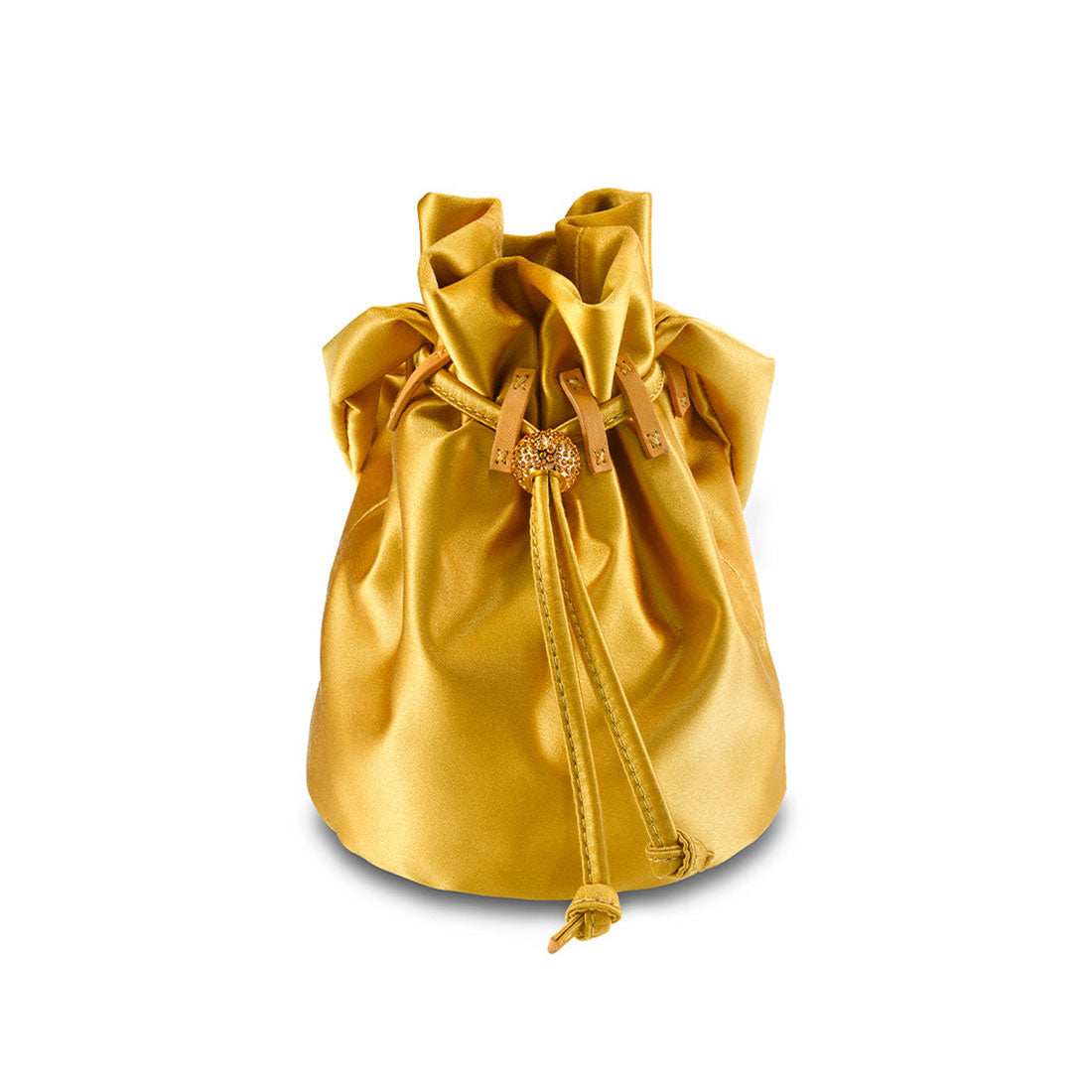 Grace Pouch Petite in Canary Satin