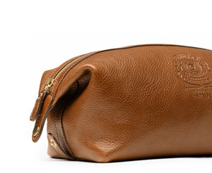 Holdall No. 101 Toiletry Bag in Vintage Tan Leather