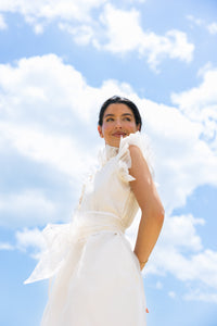 Fairfield Mini Dress in Ivory Organza