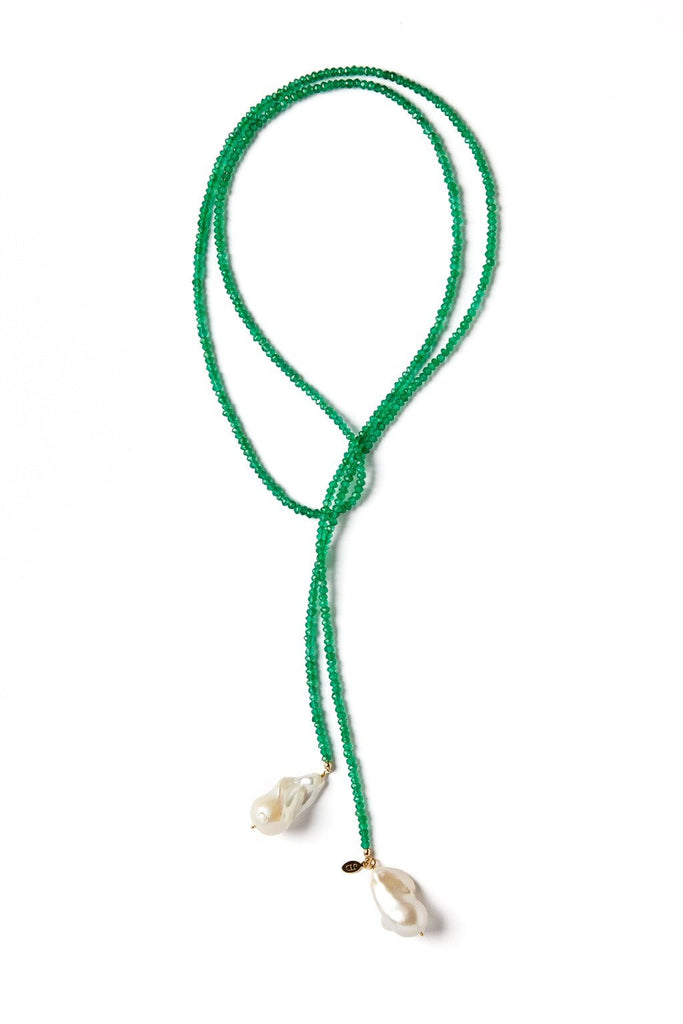 Green Onyx Classic Gemstone Lariat