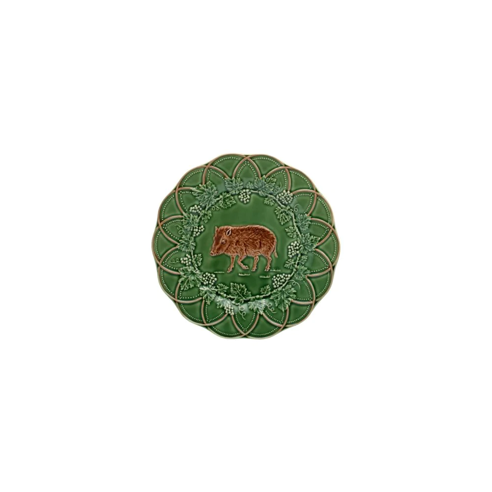 Woods Snack Plate Boar in Green & Brown