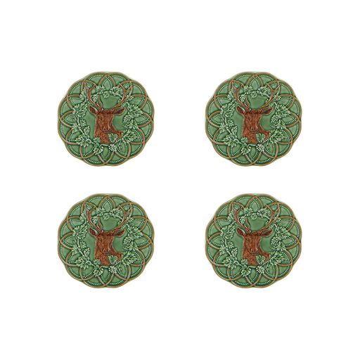 Woods Bread And Butter Plate Deer, Set of 4