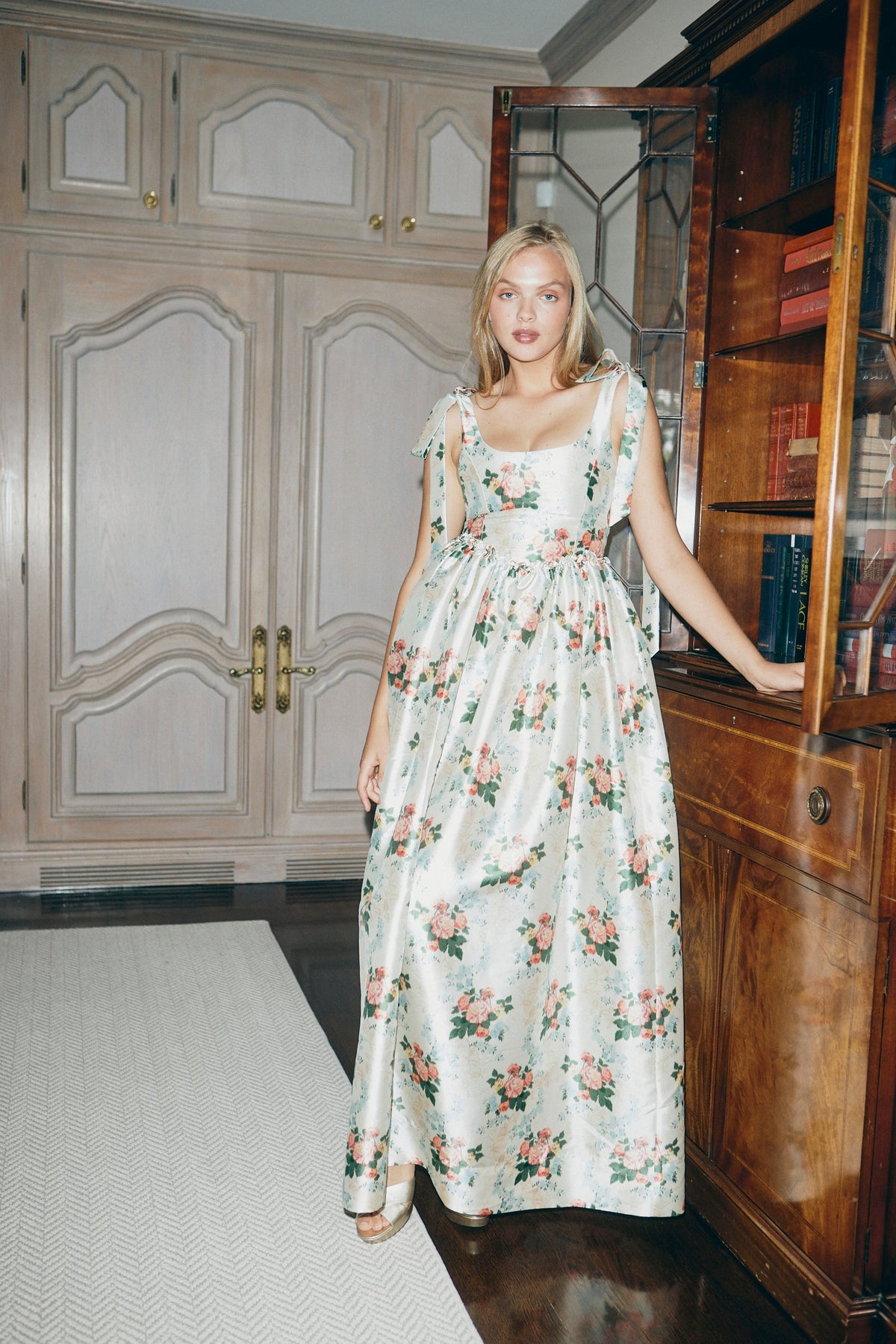 The Marie Dress in Floral Brocade