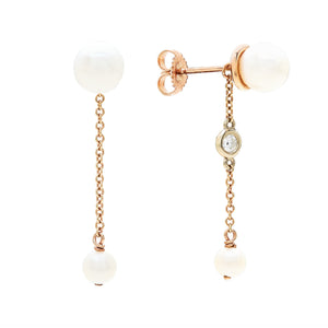 Floating Pearl Stud Earrings