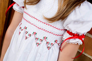 Ivy - Red Smocked Strasburg Children