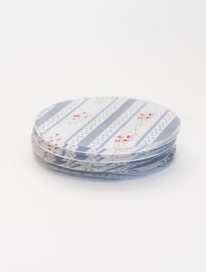 James Vintage Floral Stripe Coaster Set