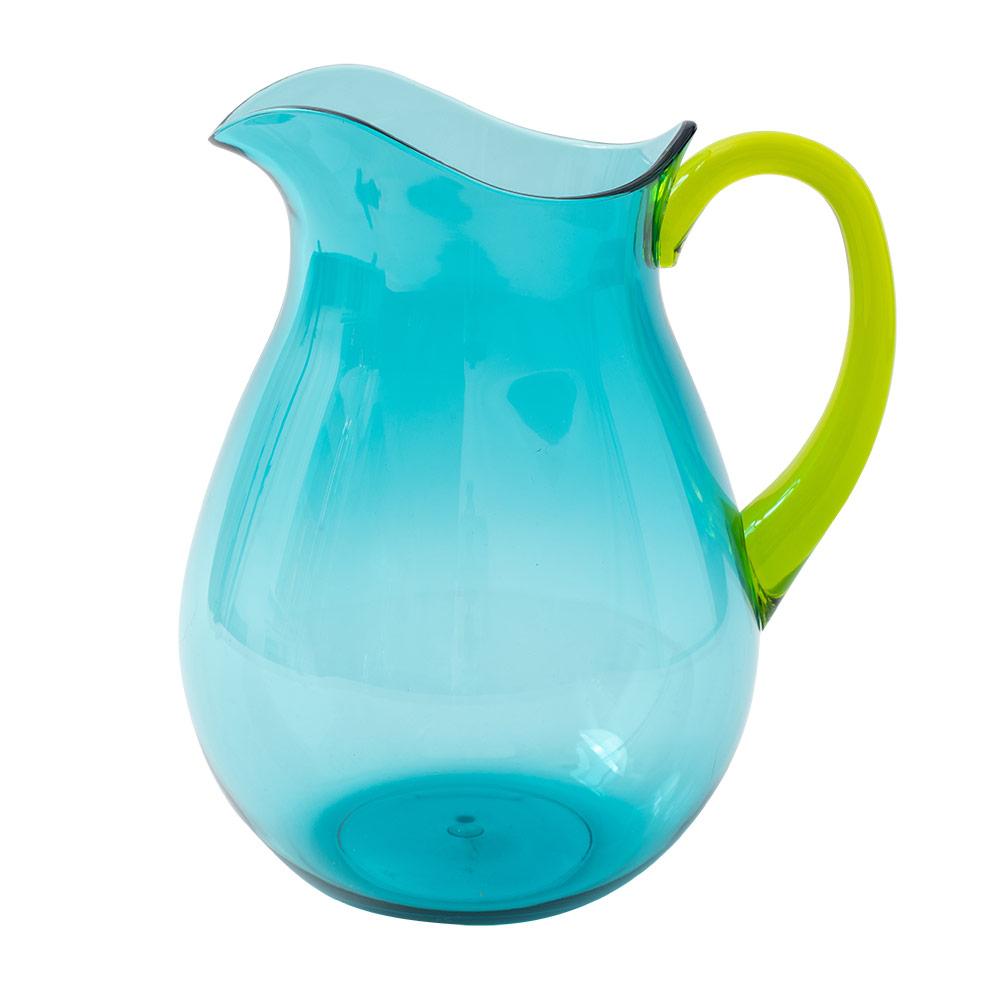 Acrylic Pitcher in Clear with Cobalt Handle