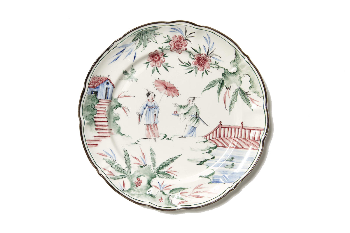 Chinoiserie Dessert Plates, Set of 12