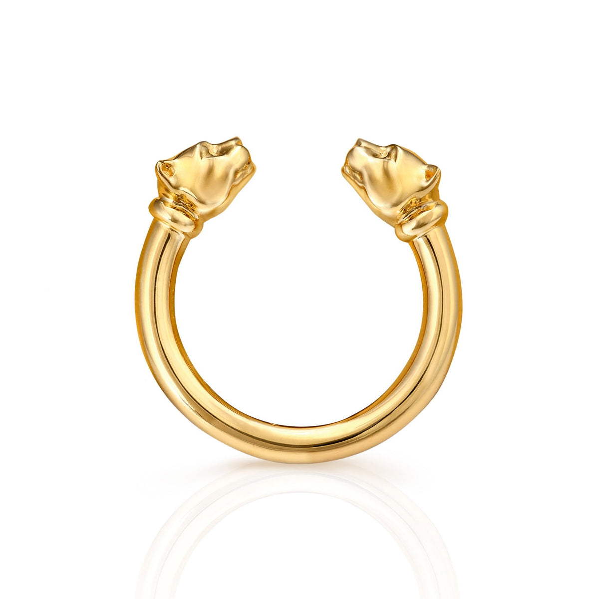 Open Leopard Ring in Yellow Gold