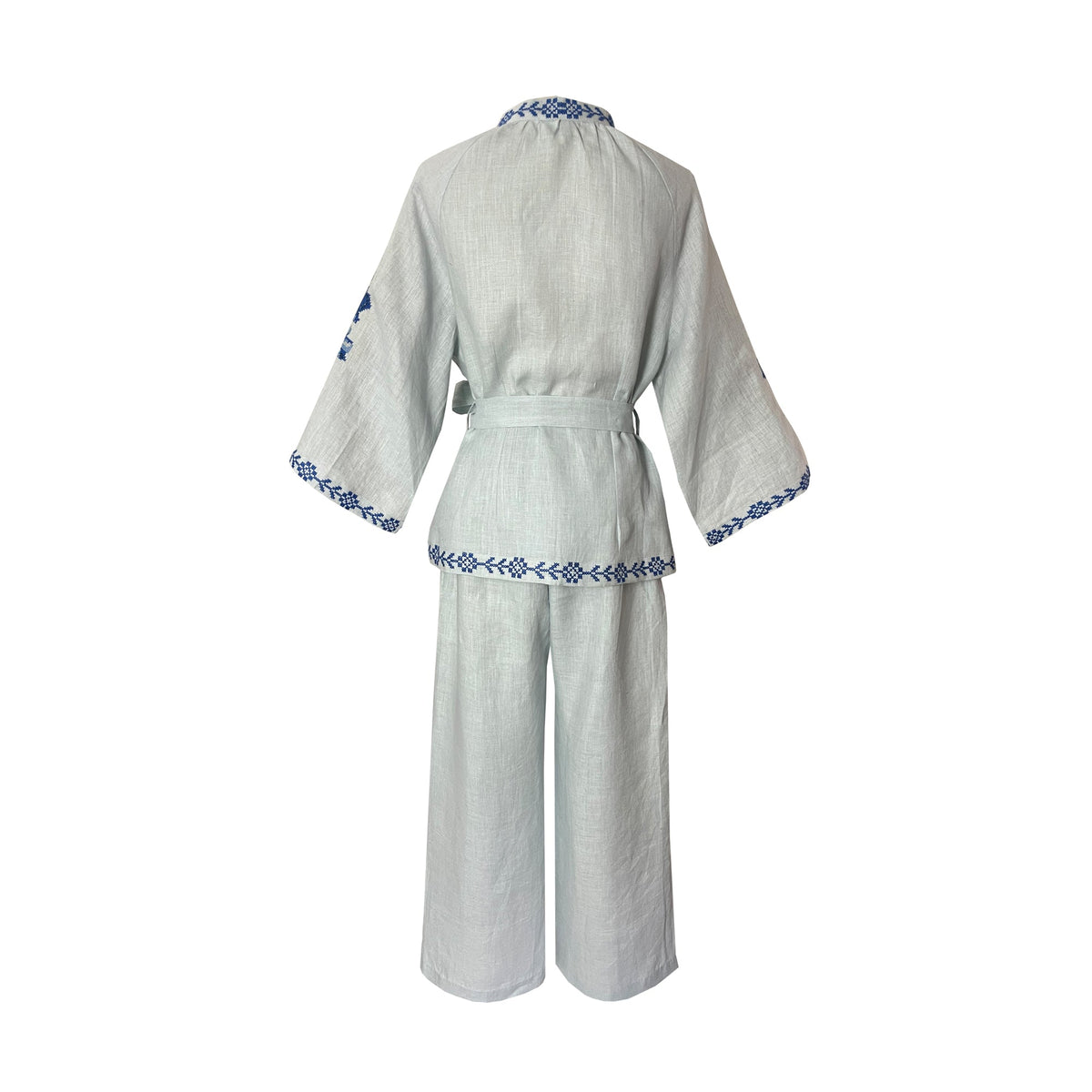 Blue Linen Set