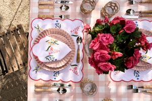 Jardin Placemat and Napkin Set in White