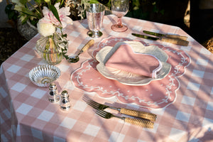 Ivy Placemat and Napkin Set in Pink