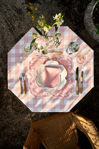 Chloe Gingham Tablecloth in Pink