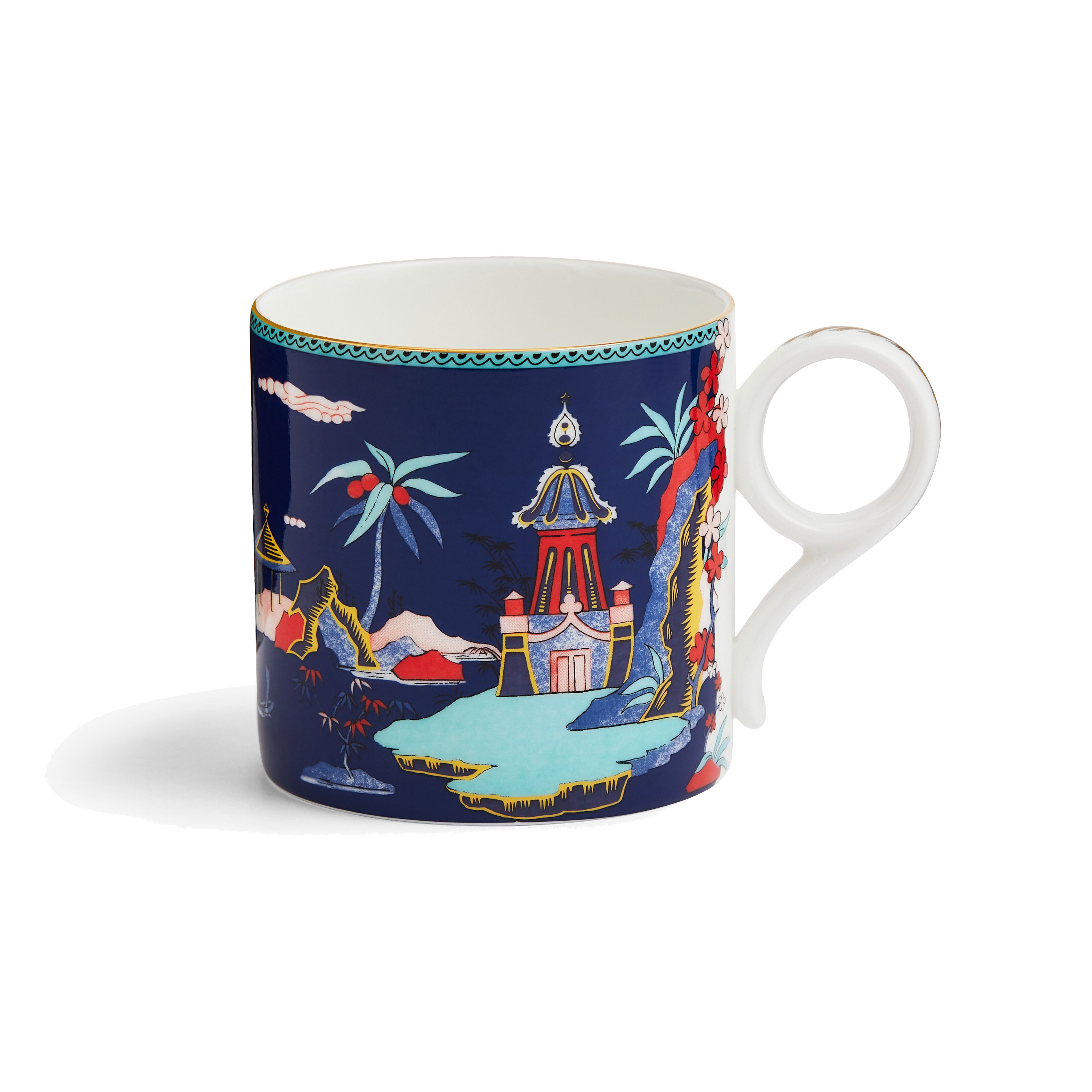 Wonderlust Mug in Blue Pagoda