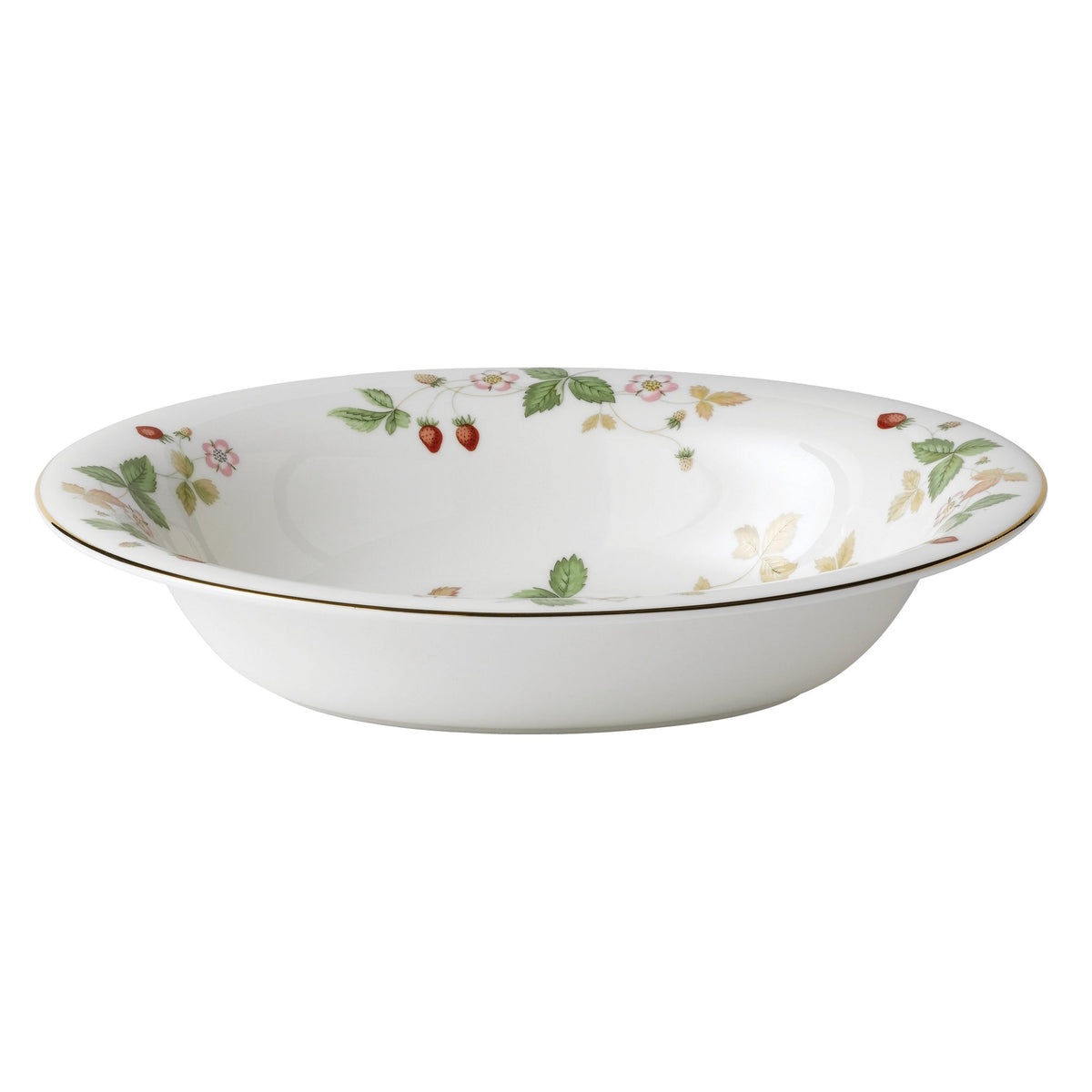 Wild Strawberry Open Vegetable Bowl Oval 9.75"