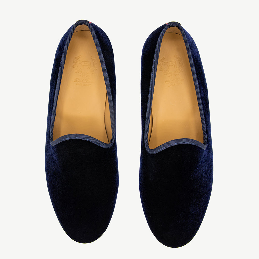 Men's Navy Velvet Slipper II