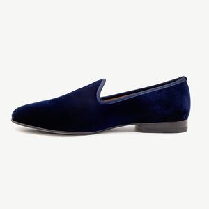 Men's Navy Velvet Slipper II