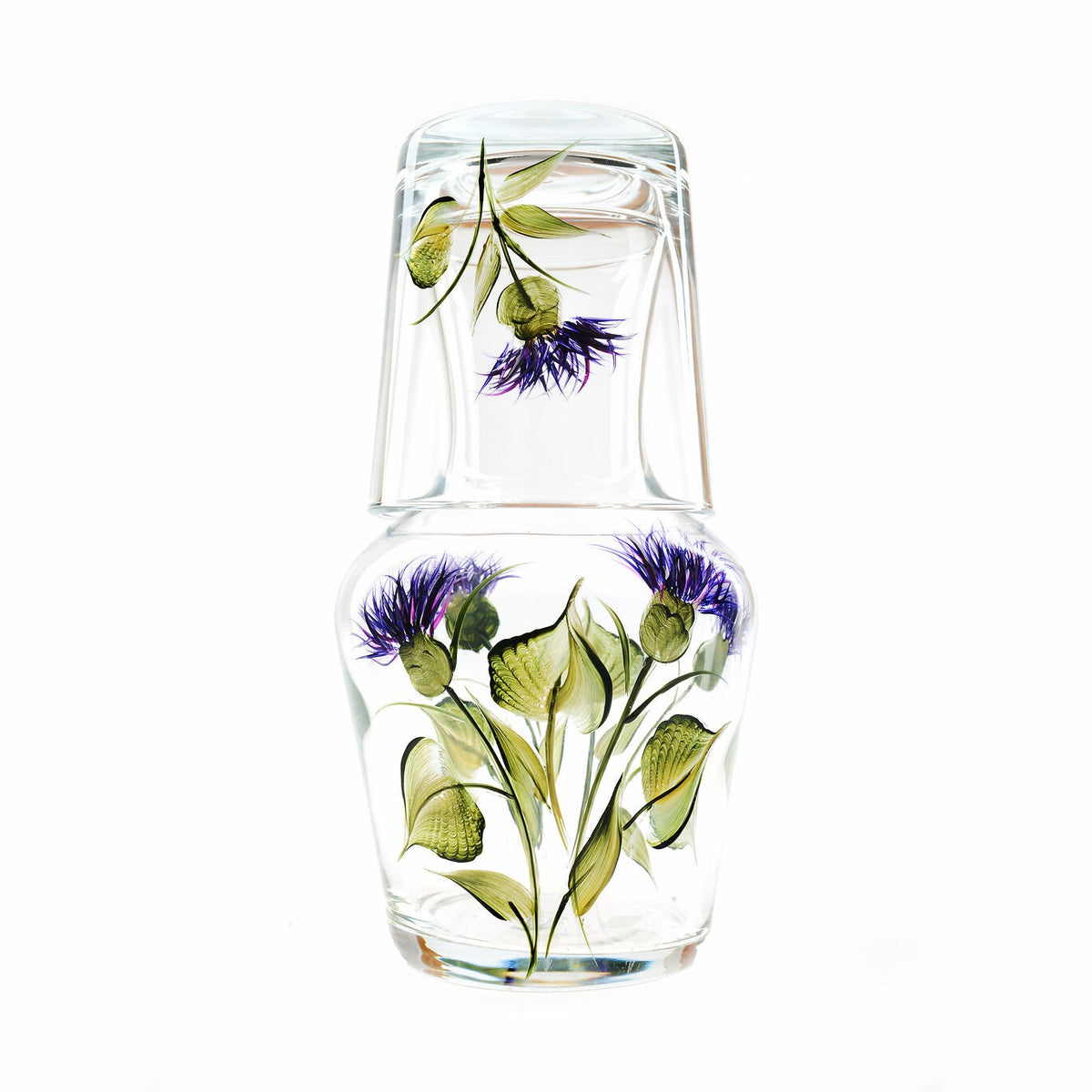 Plume Thistle Carafe And Tumbler