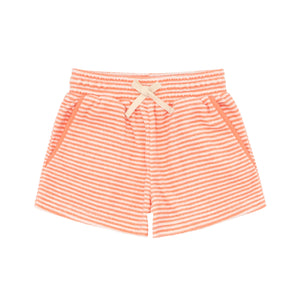 Boys Calypso Coral Stripe French Terry Short