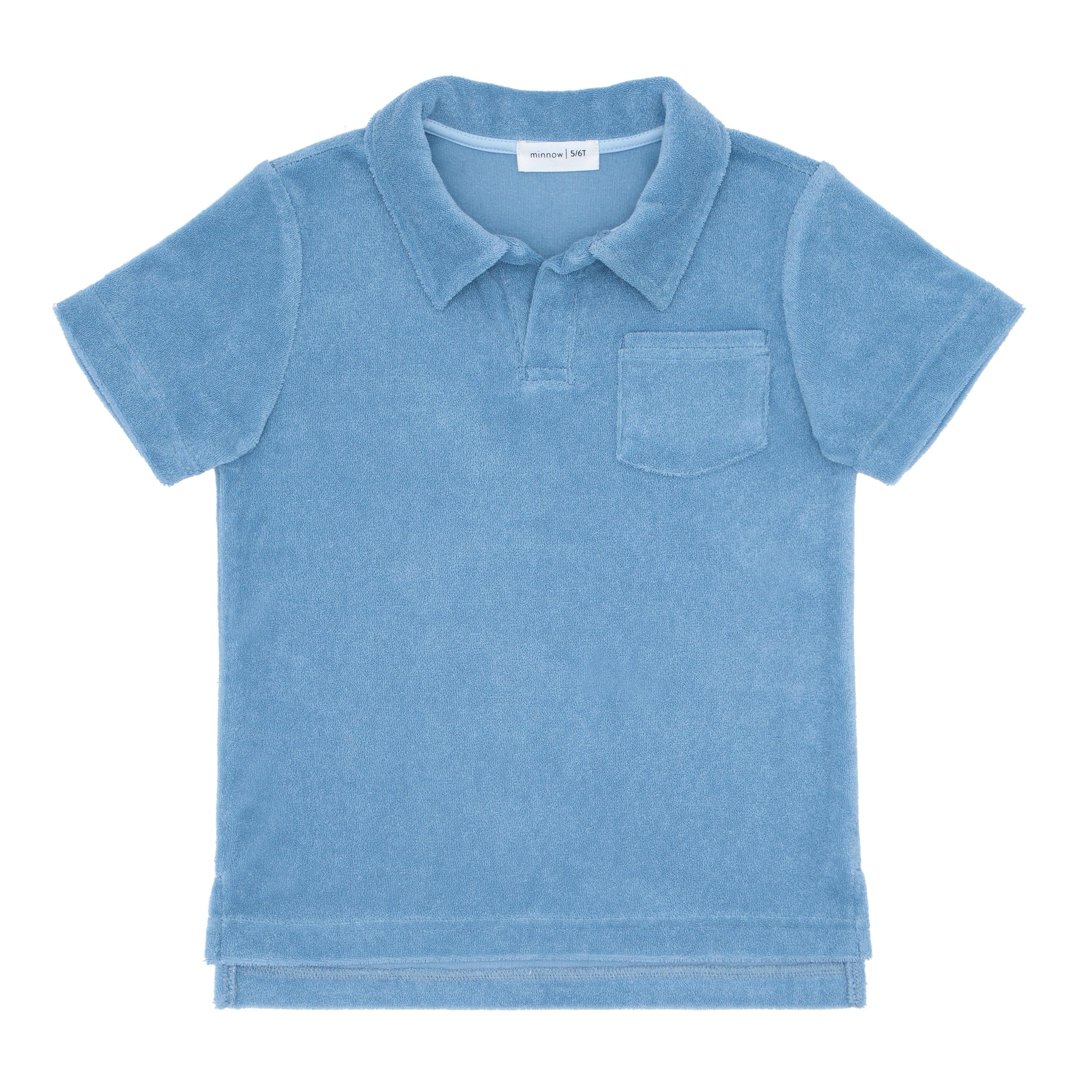 Boys Freshwater Blue French Terry Polo