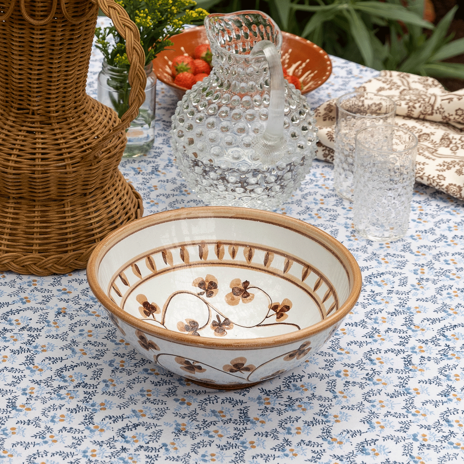 Round Little Flower Tablecloth