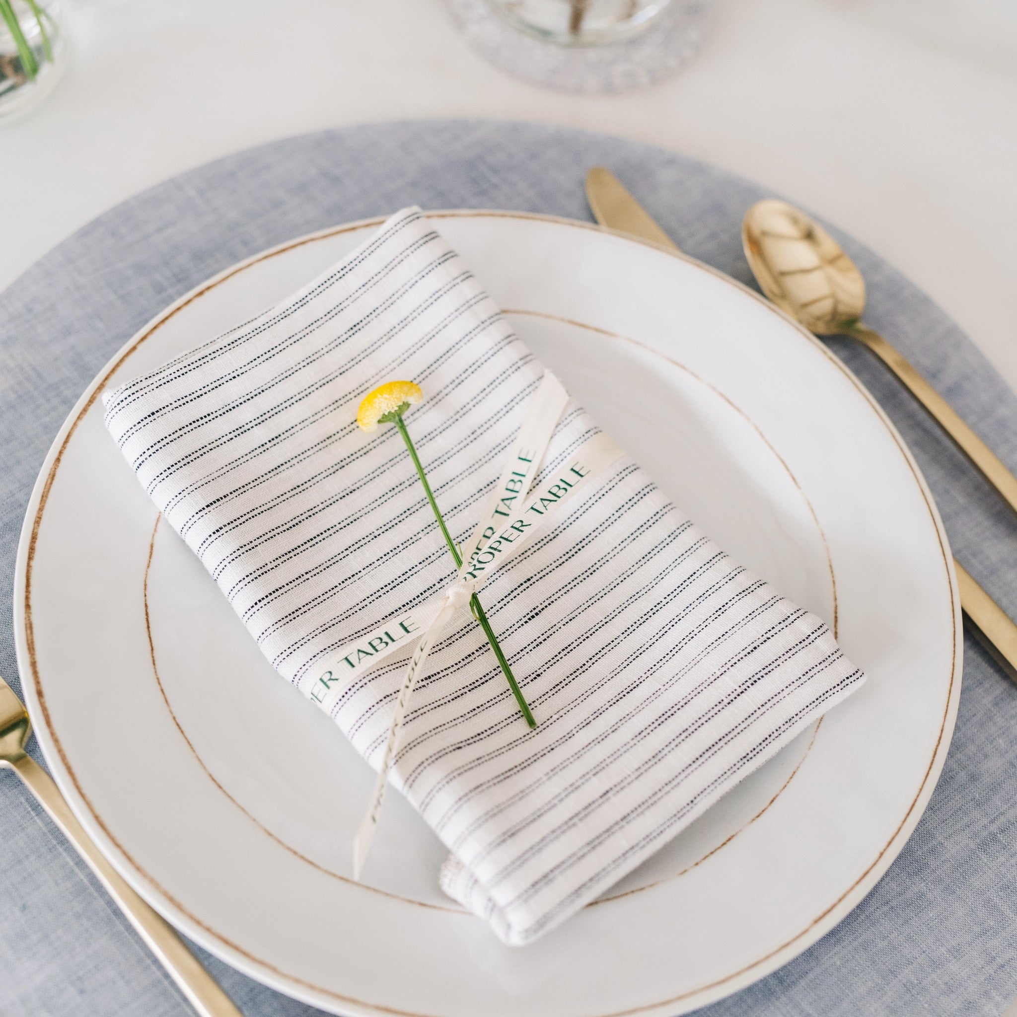 Eliot Classic Ticking Napkin Set