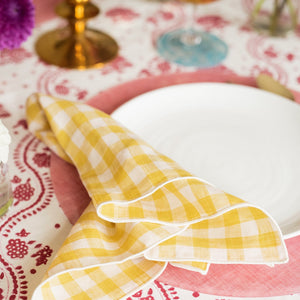 Wadsworth Goldenrod Gingham Napkin Set