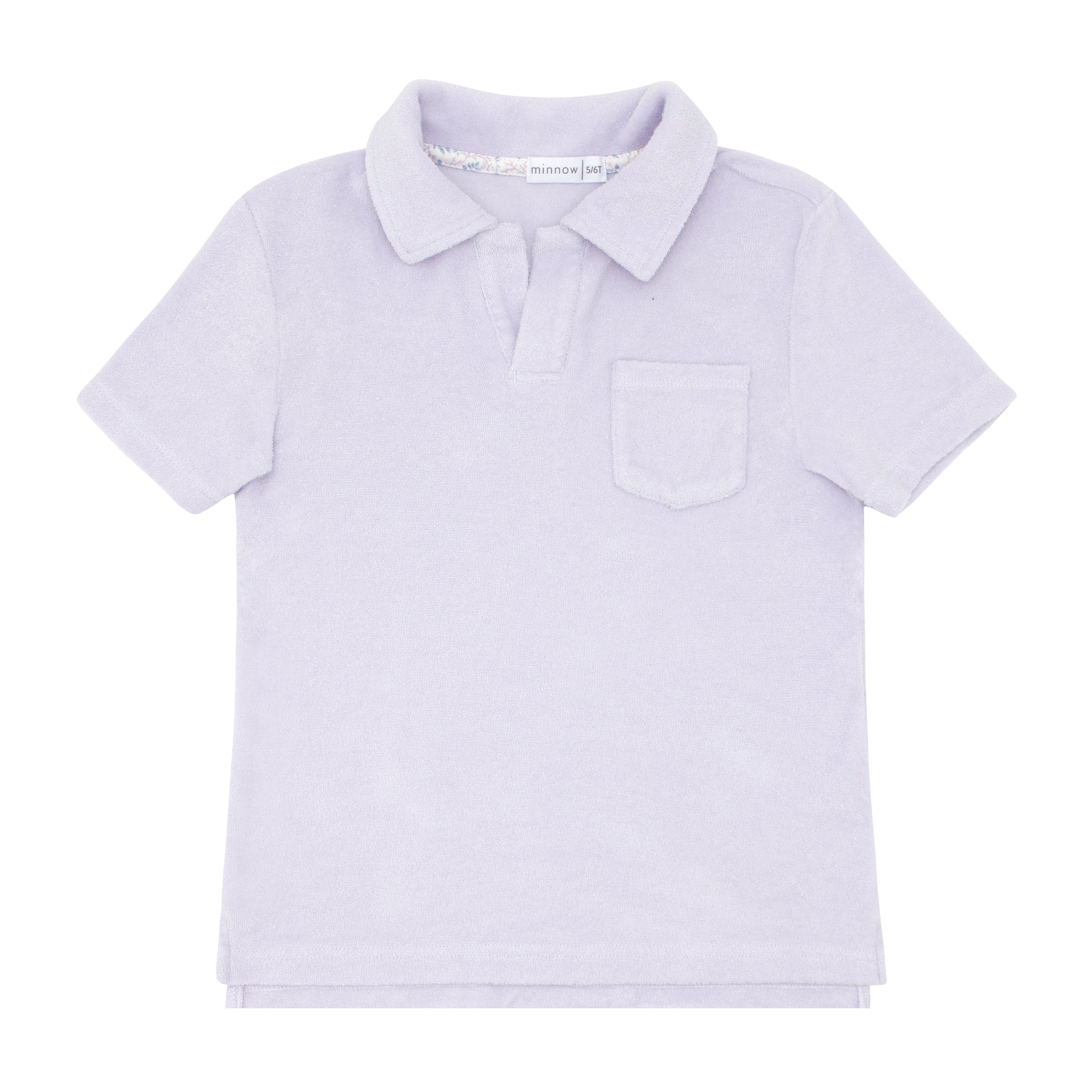 Boys Bay Lavender French Terry Polo Shirt