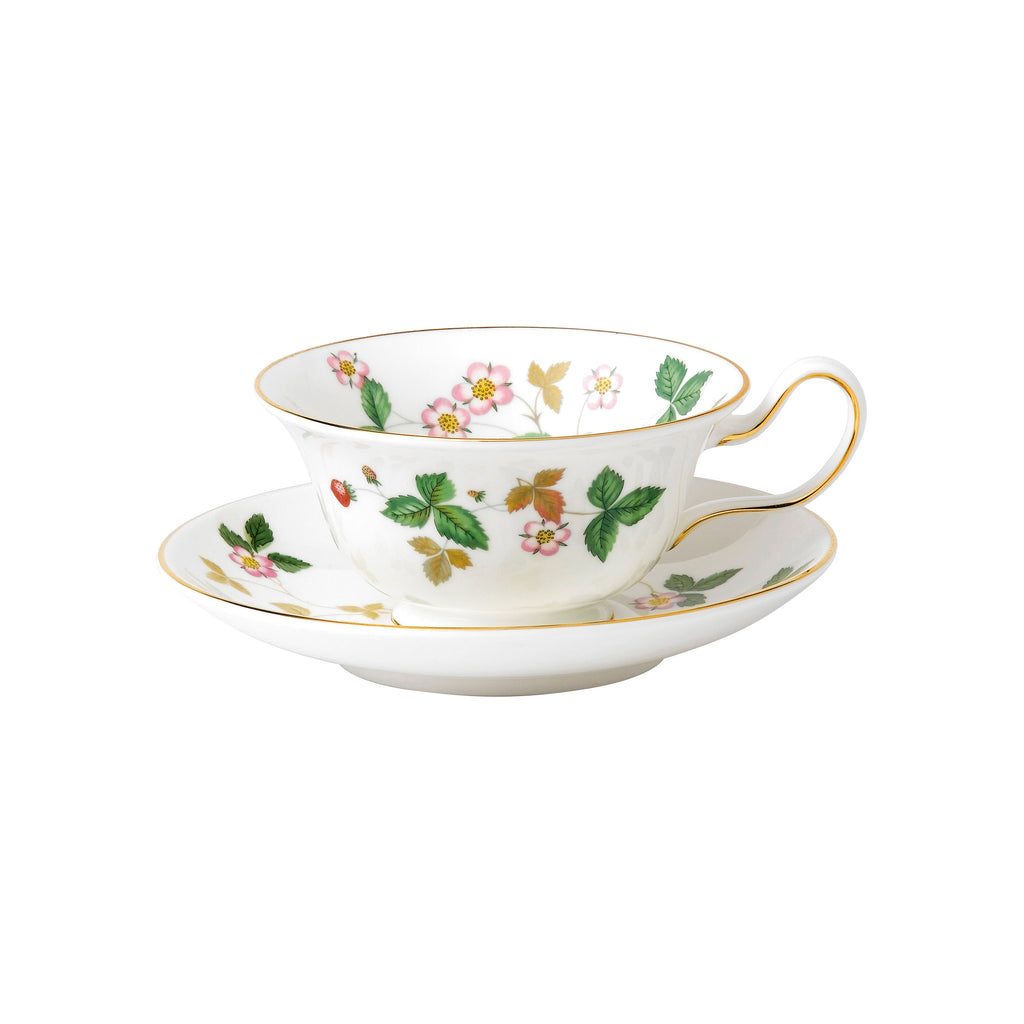 Wild Strawberry Teacup & Saucer Peony