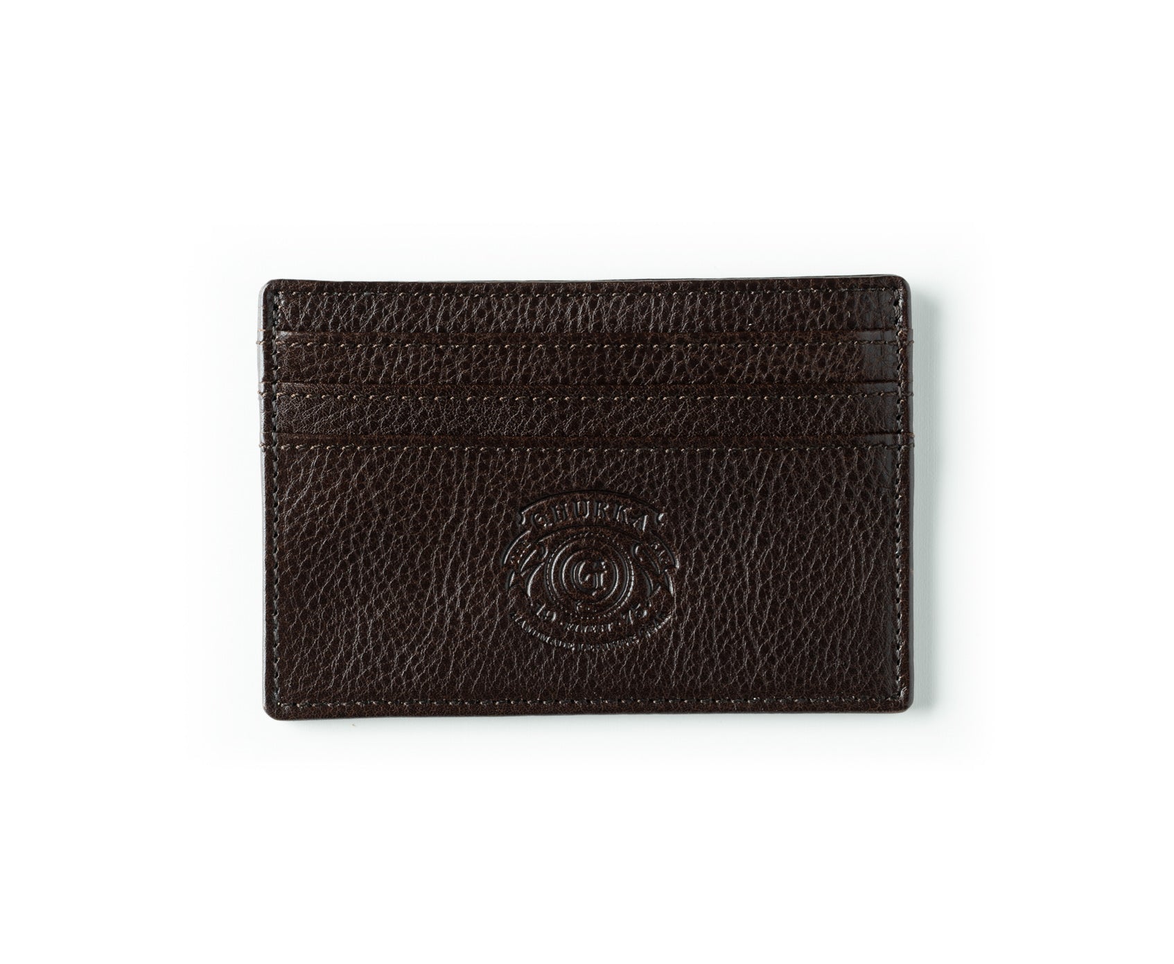 Slim Credit Card Case No. 204 in Vintage Walnut Leather